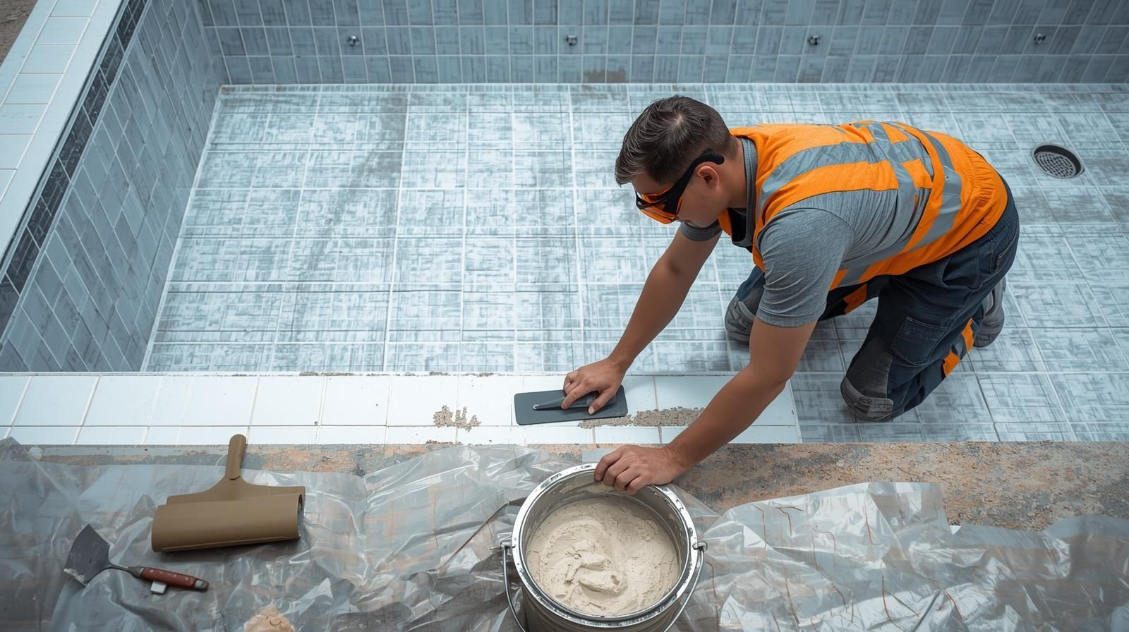 Skilled craftsmanship ensures every tile is perfectly placed for a flawless finish.