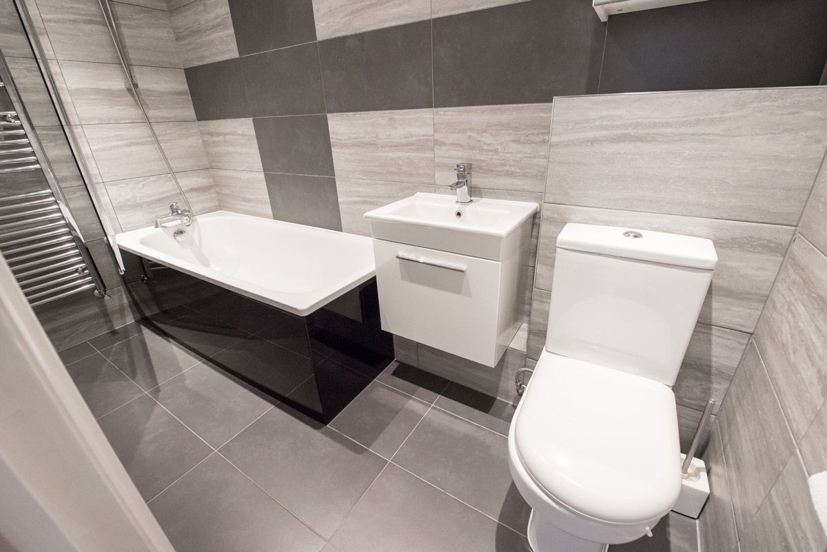 Grey Tiled Bathroom — St. Petersburg, FL — Salemme Plumbing