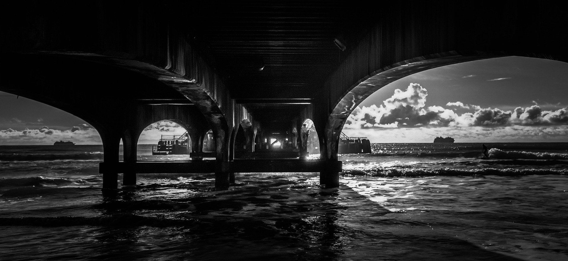 Under Bournemouth Pier by Johnny Sharkey