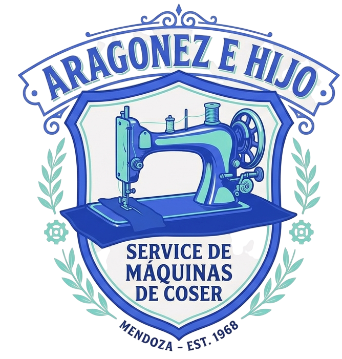 Logo de Aráñez e Hijo “Service de Máquinas de Coser”