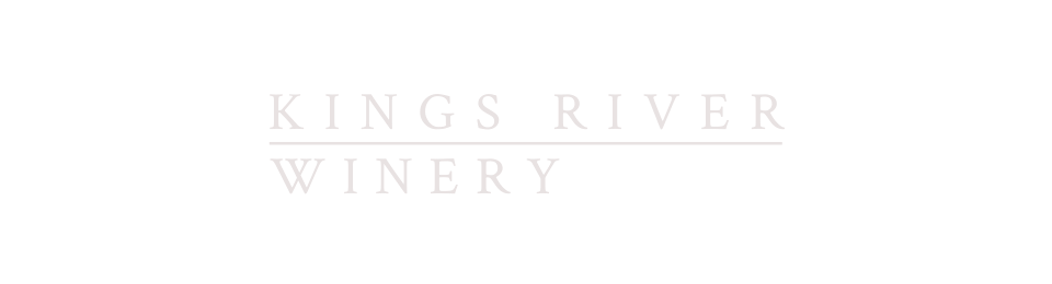 Faint white logo reading “Kings River Winery” on a light background