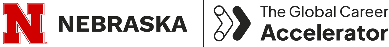 Logo for Nebraska and The Global Career Accelerator. 
