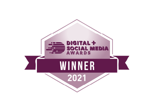 Logo of Digital and Social Media Awards 2021.