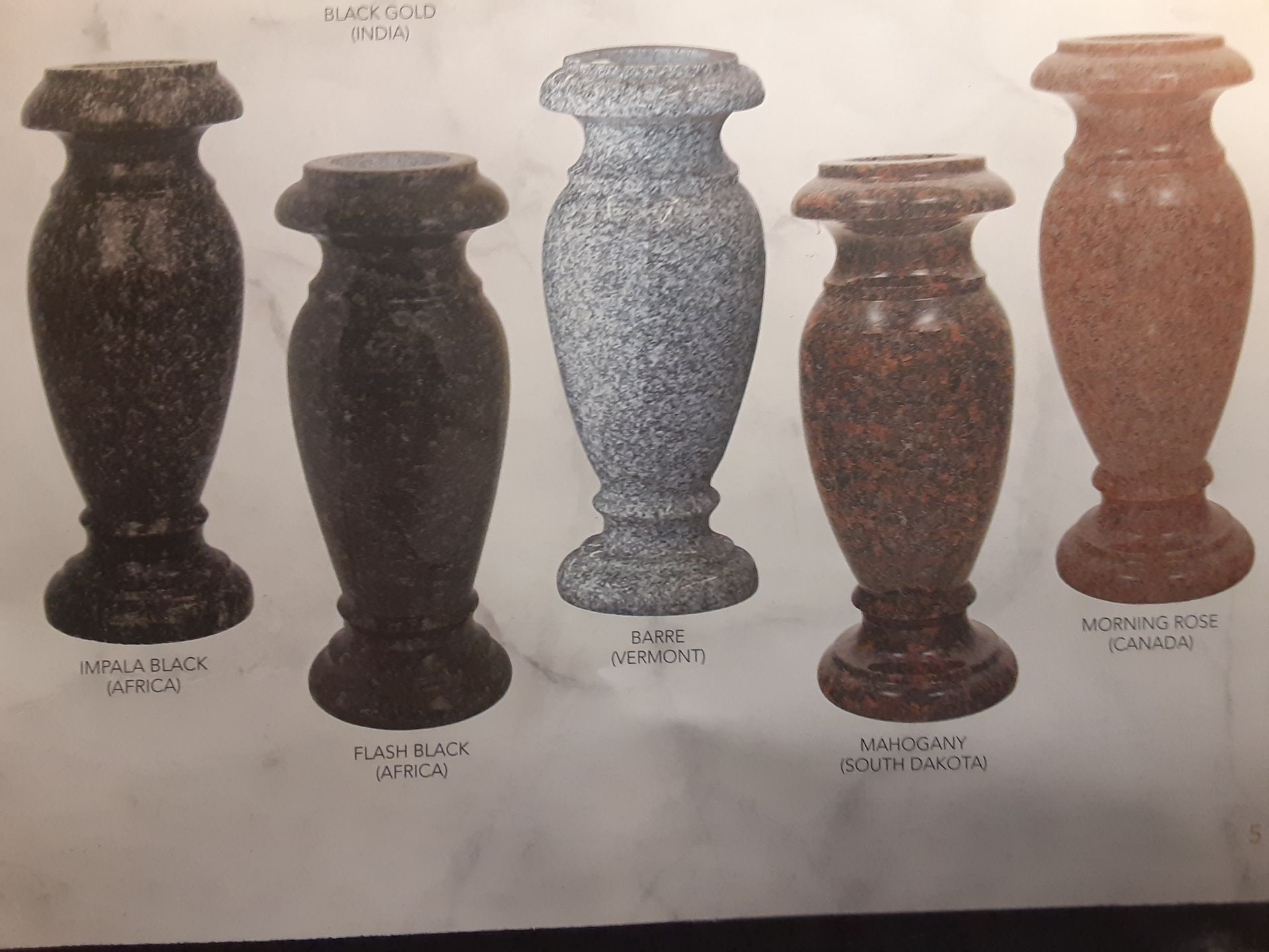 Black headstone with the name