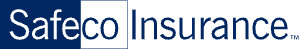 Safeco Insurance logo with blue and white text.