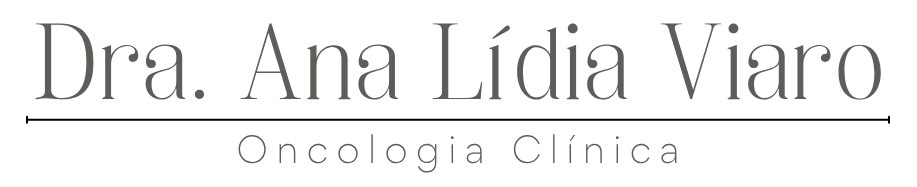 Dra. Ana Lídia Viaro, oncologista, e "Oncologia Clínica" escrito abaixo.