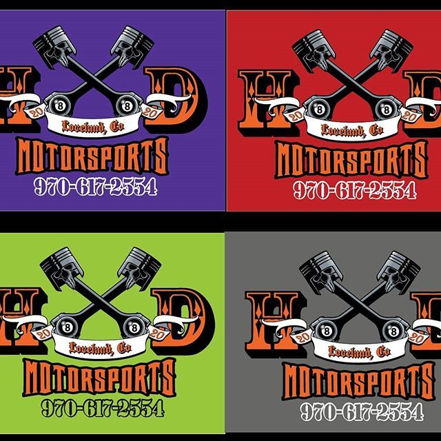 HD Motorsports Logo in Different Colors — Loveland, CO — HD Motorsports