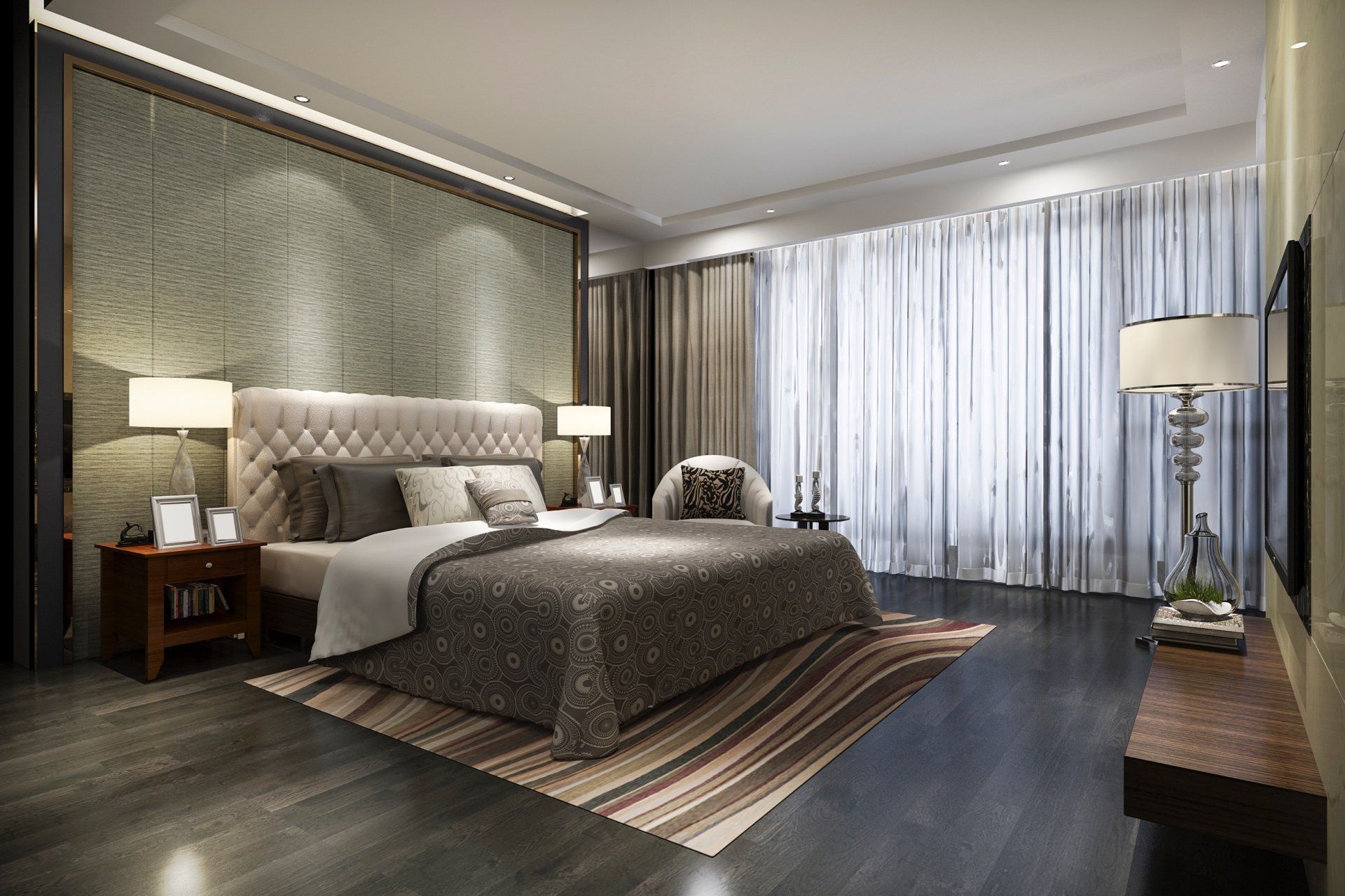 Blinds in master bedroom