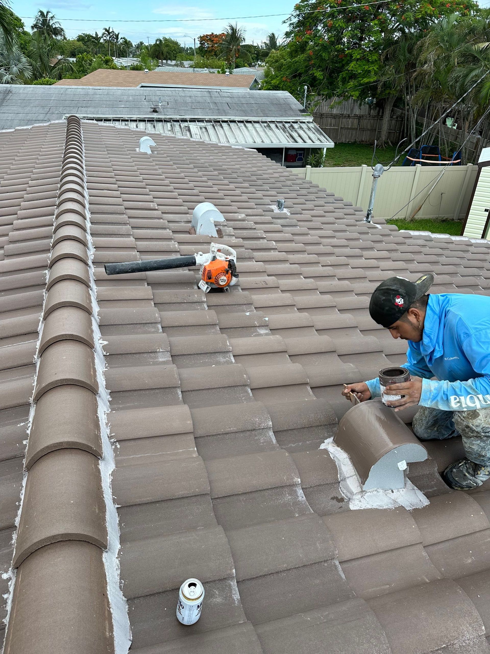 Tile roof replacement service by Prestige Windows & Doors