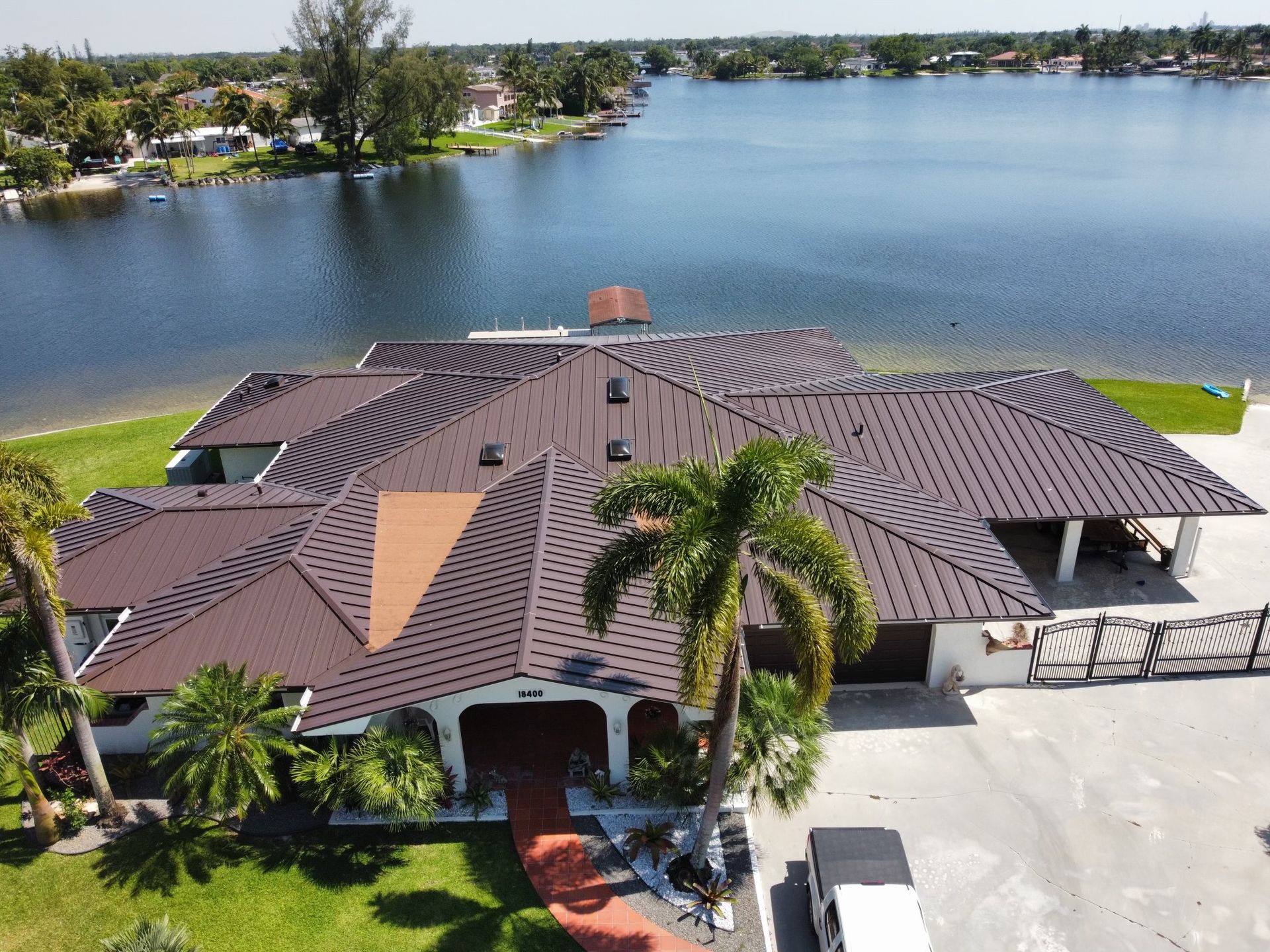 Metal roof installation by Prestige Windows & Doors