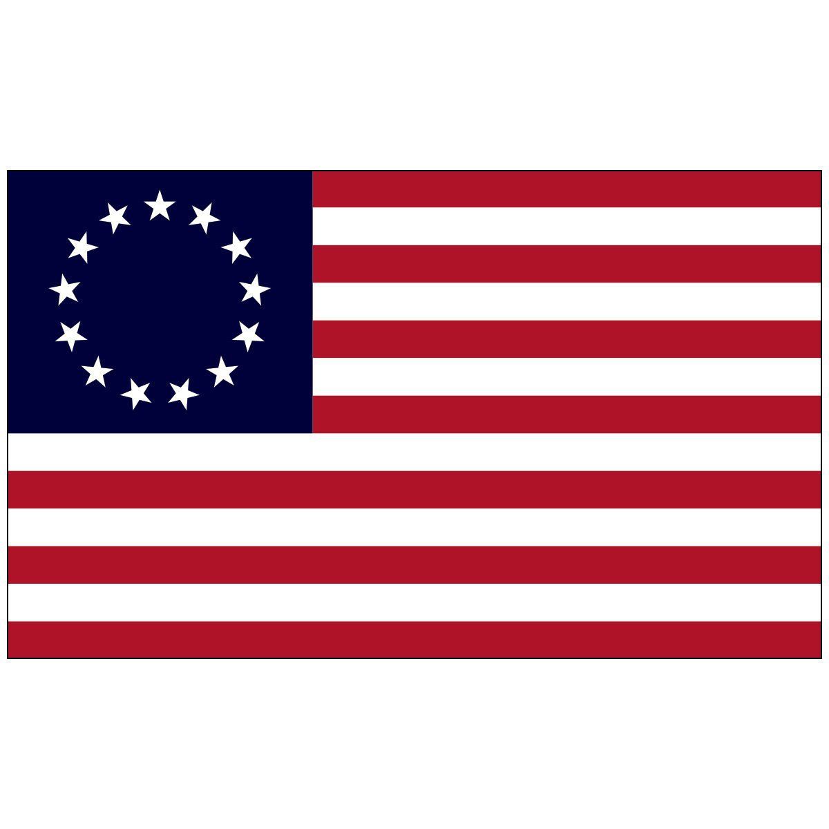 The flag of the united states of america has a circle of stars in the middle.