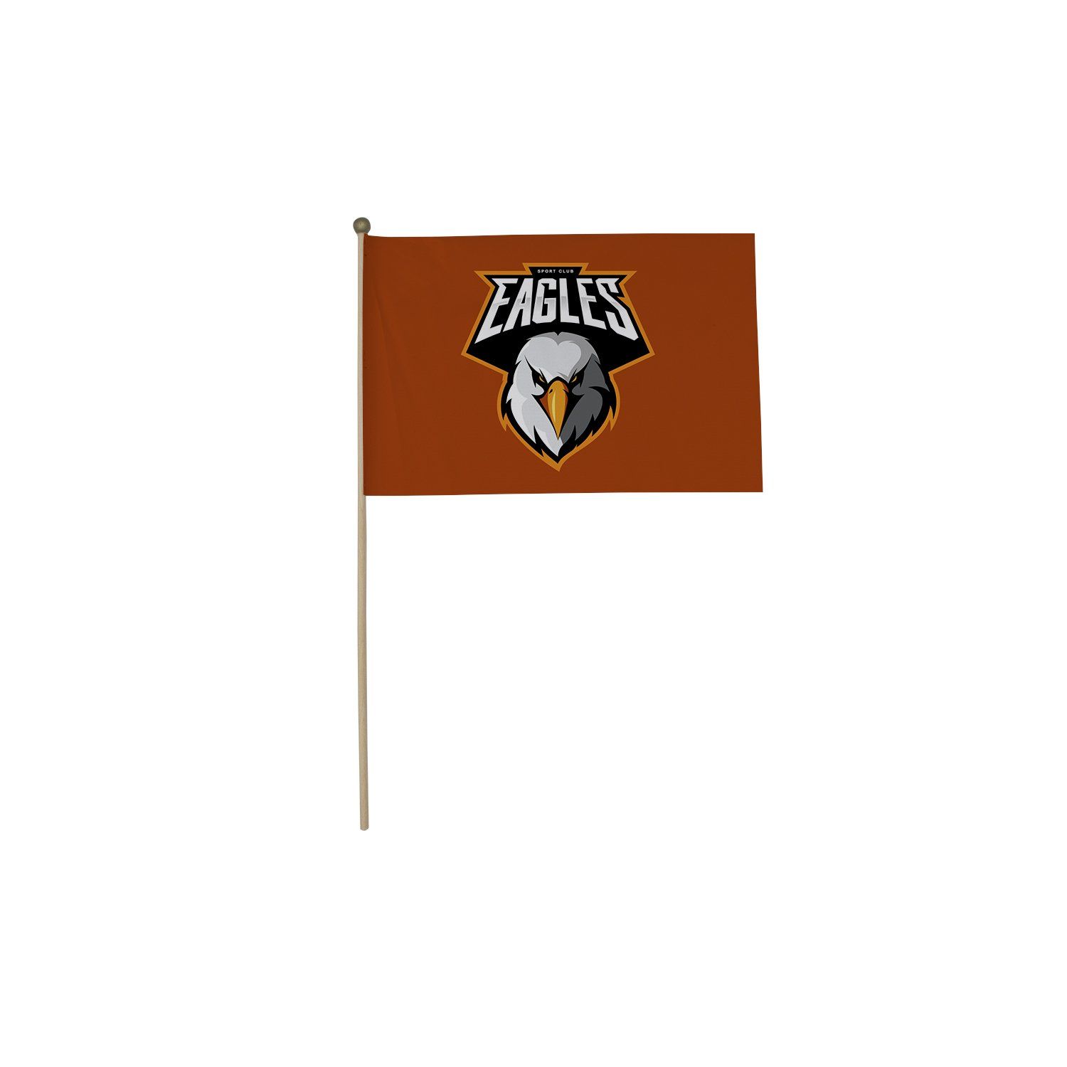 A small flag with the eagles logo on it.