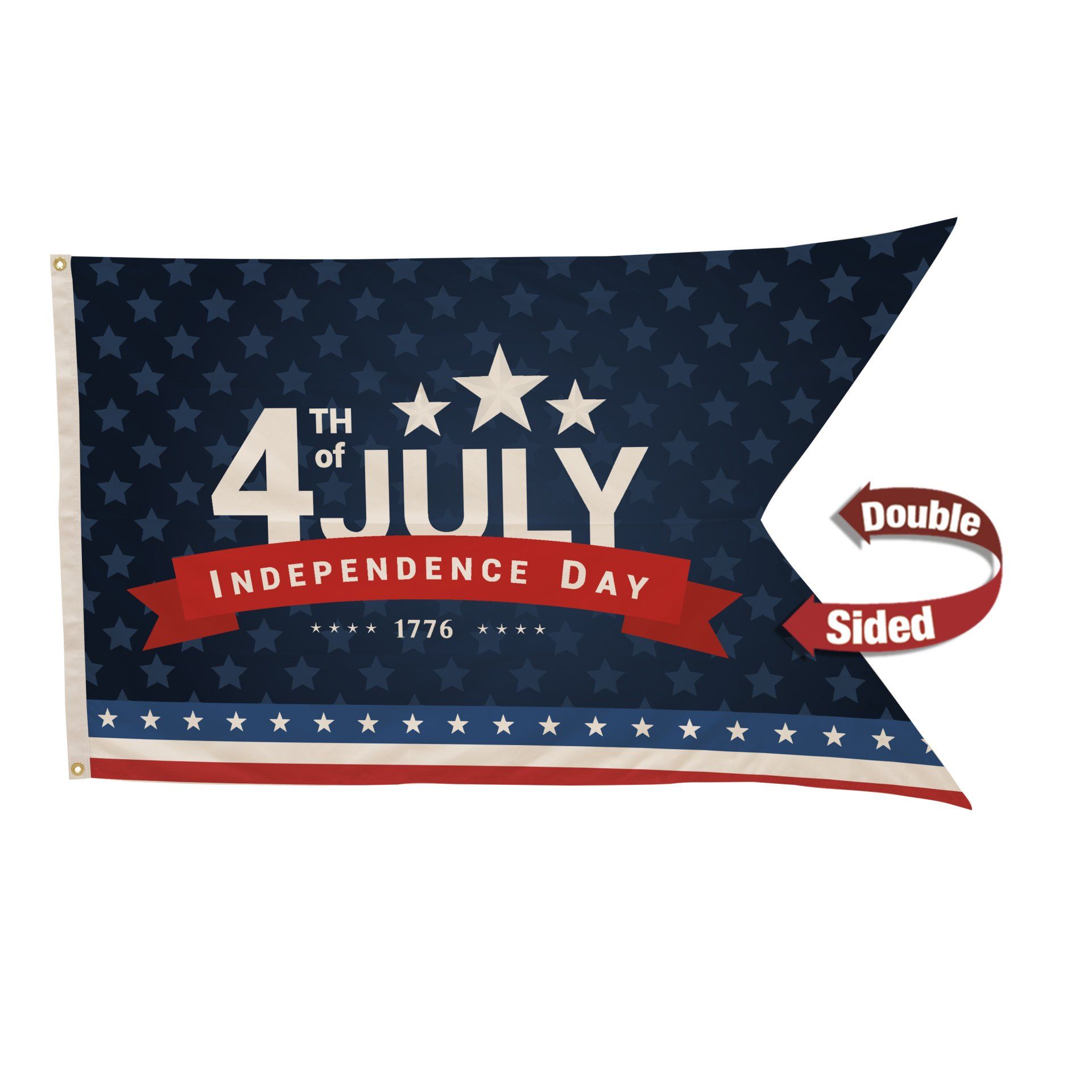 A flag that says 4th of july independence day