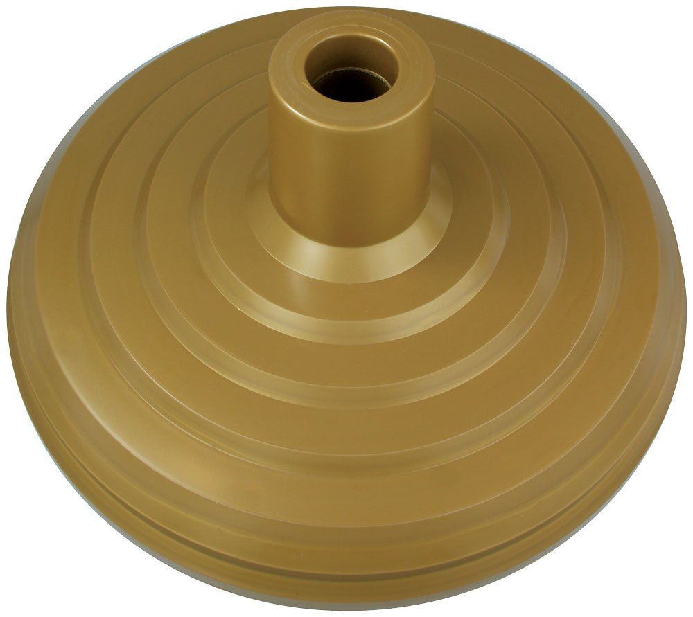 A gold object with a hole in the middle