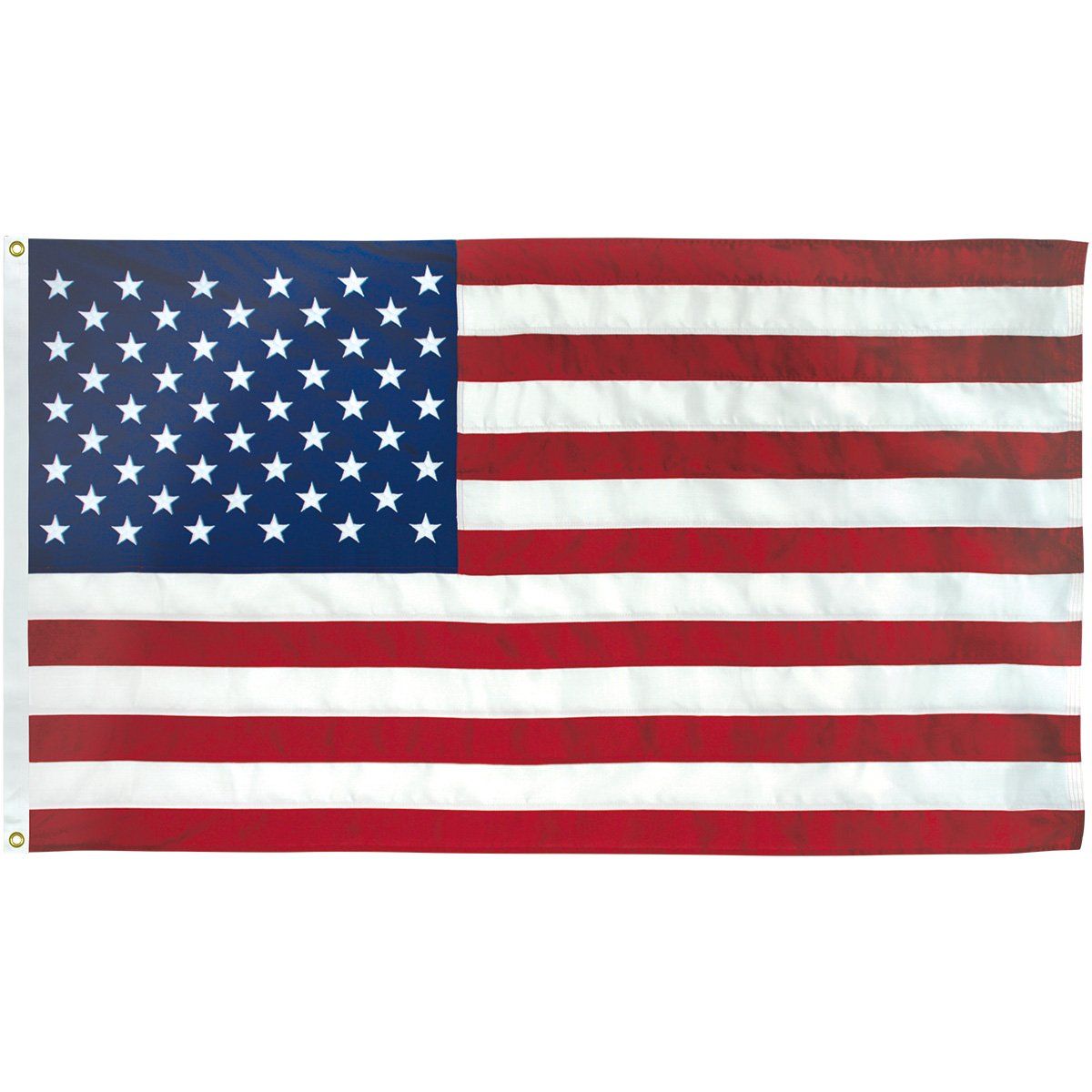 A red white and blue american flag on a white background