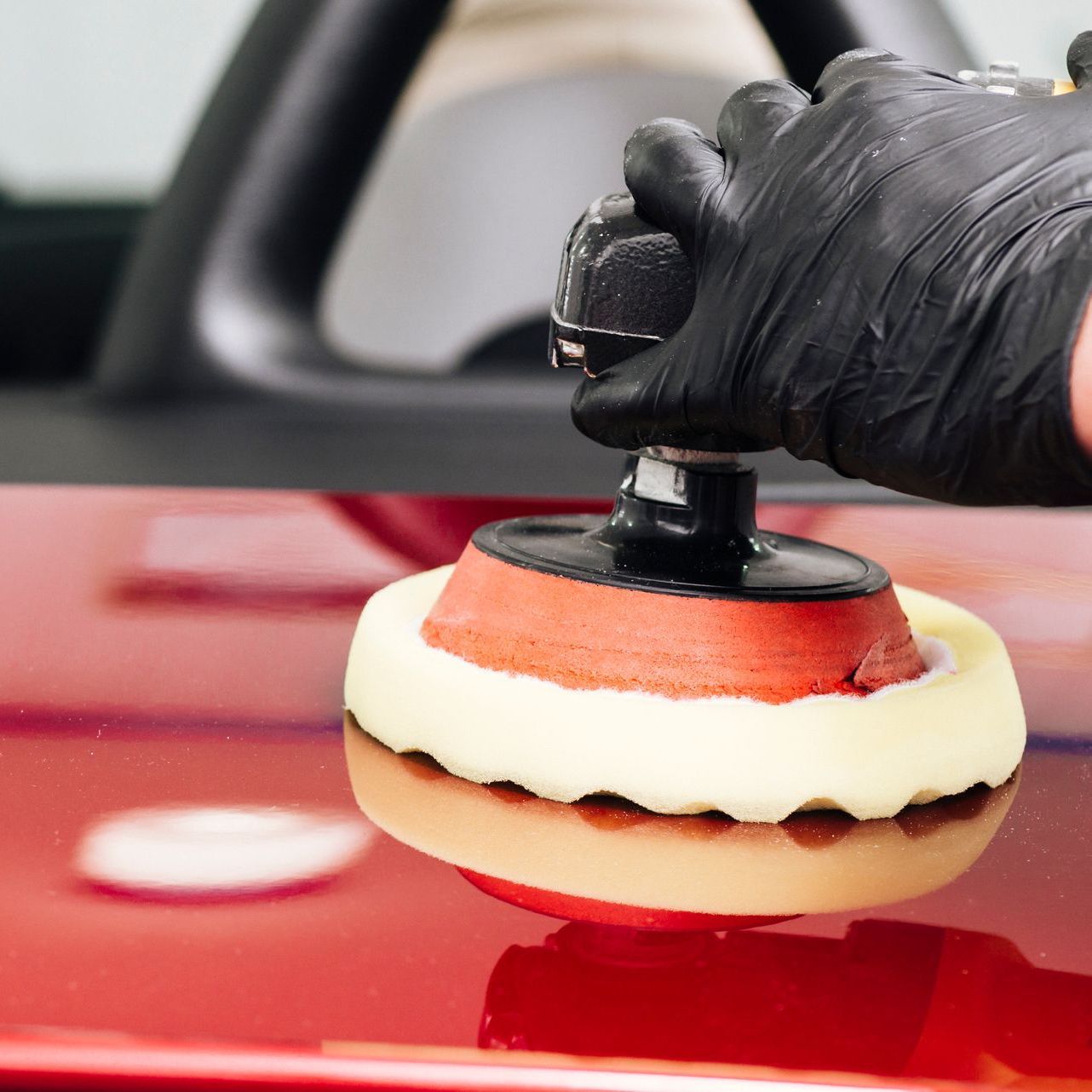 polishing car after dent repair