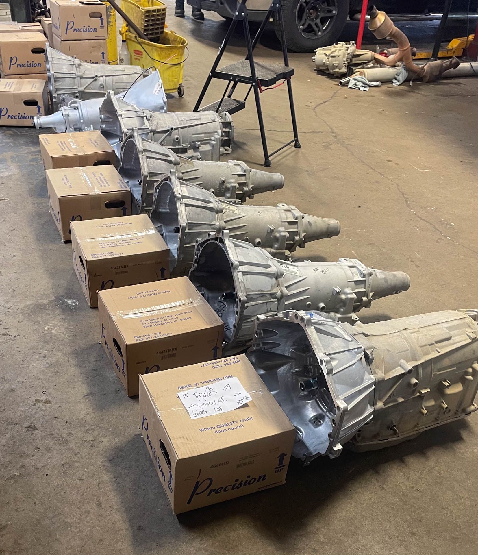 A row of boxes with the word paradise on them