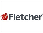 The fletcher logo has a red lion on it.