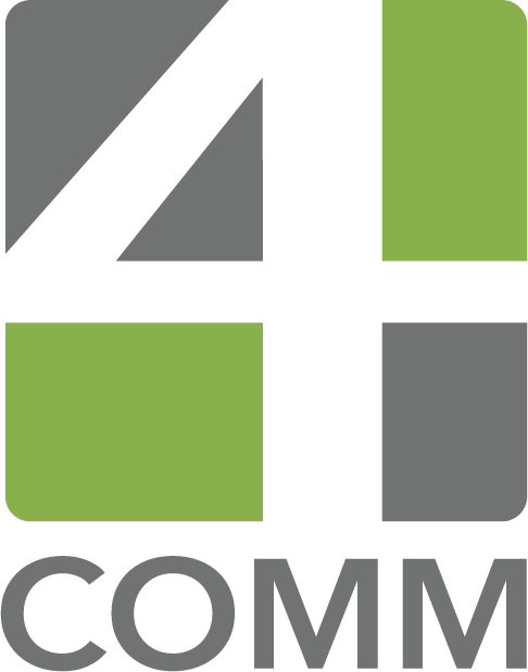4 Comm logo by amr creative