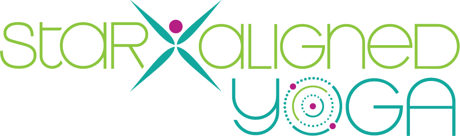 Logo for Star Aligned Yoga with the words 