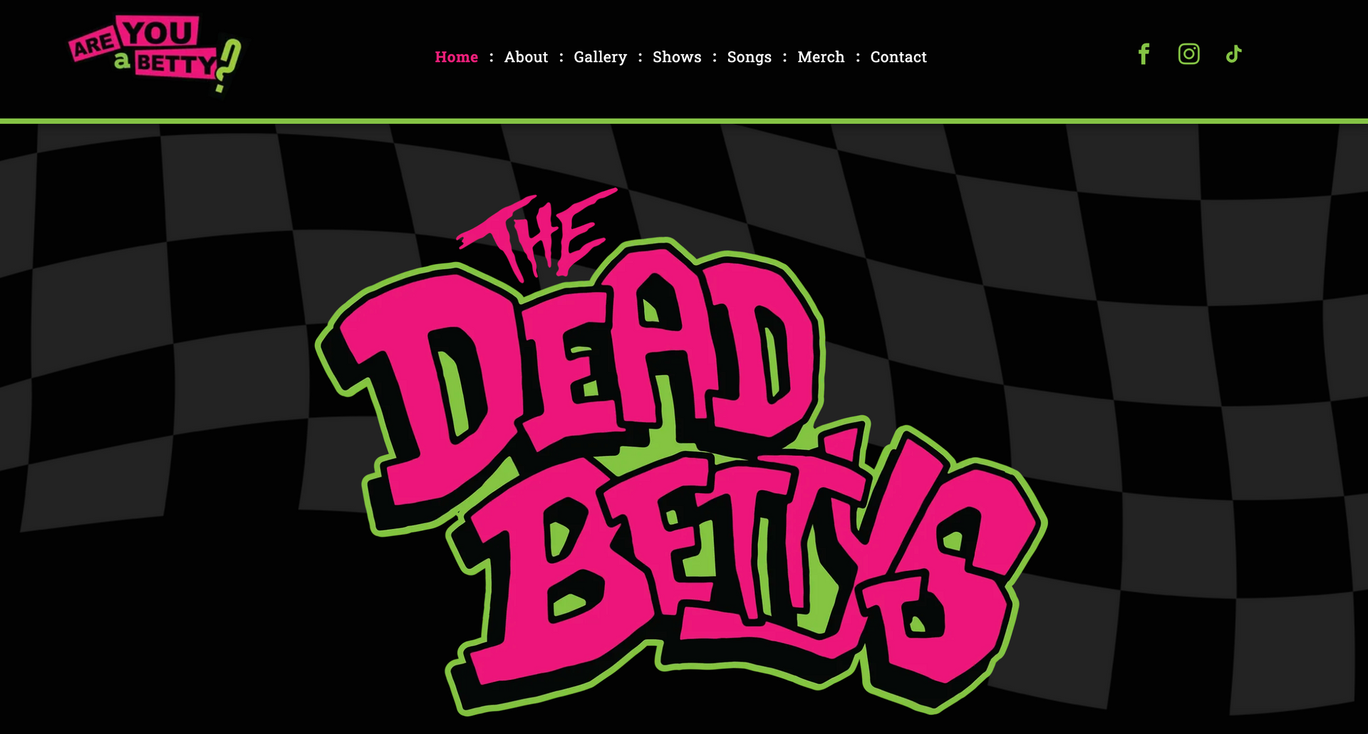 AMR Creative website for The Dead Bettys