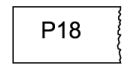 A black and white drawing of a piece of paper with the number p18 on it.