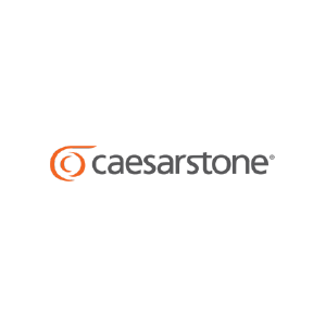 The caesarstone logo is on a white background.