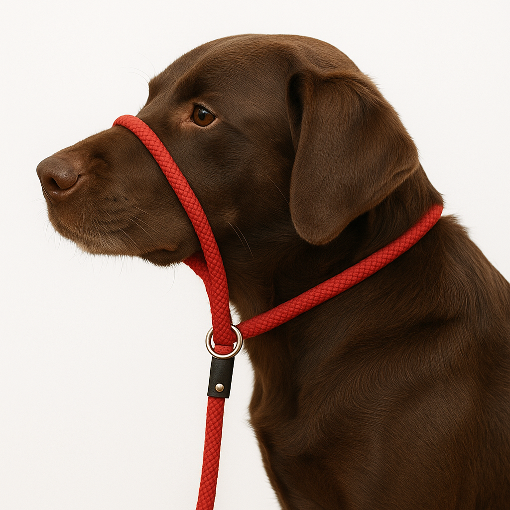 dog with 8 slip lead