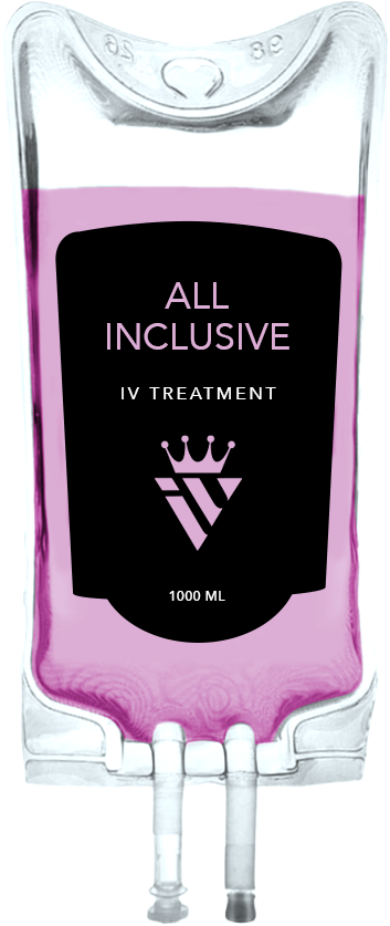 A white bag with a black label that says hydration bag