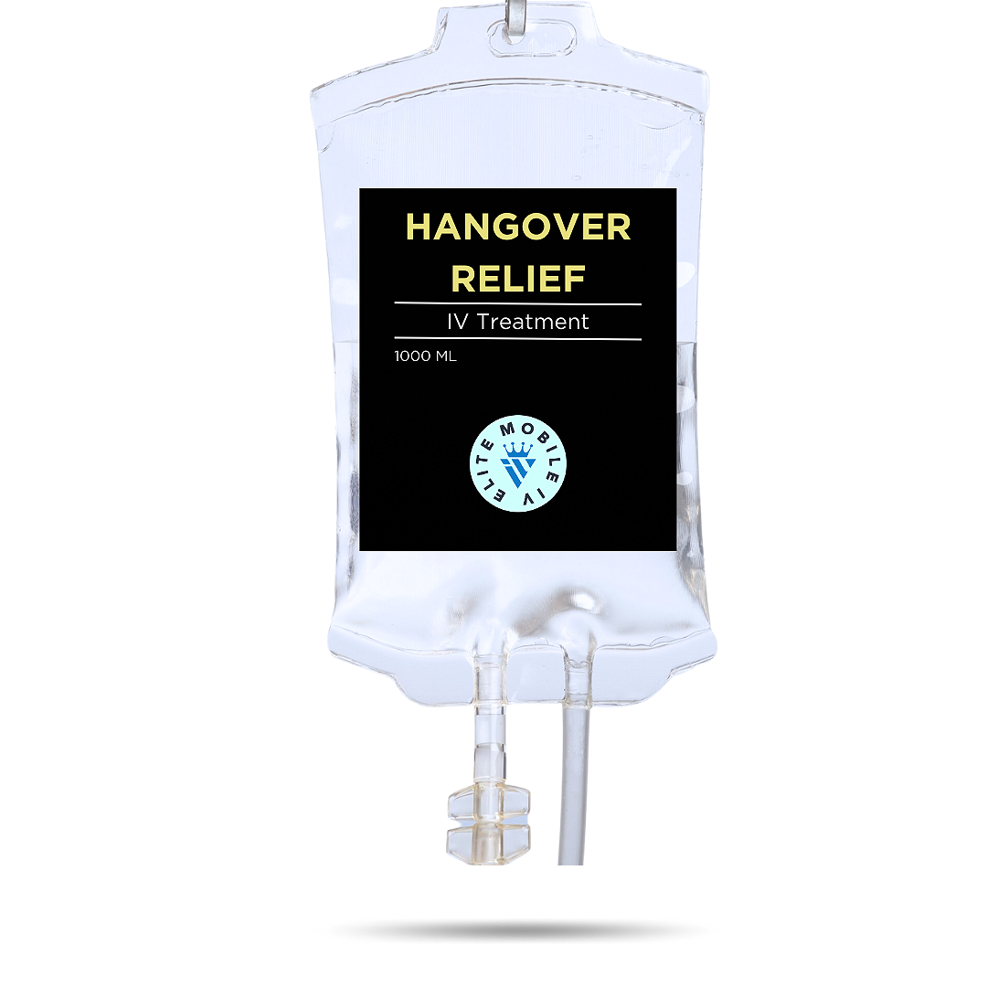 A bag that says hangover relief on it