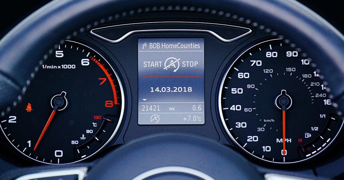 A close up of a car dashboard with the date 14.01.2018