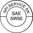 API 服務 sae 5w50 的黑白標誌。