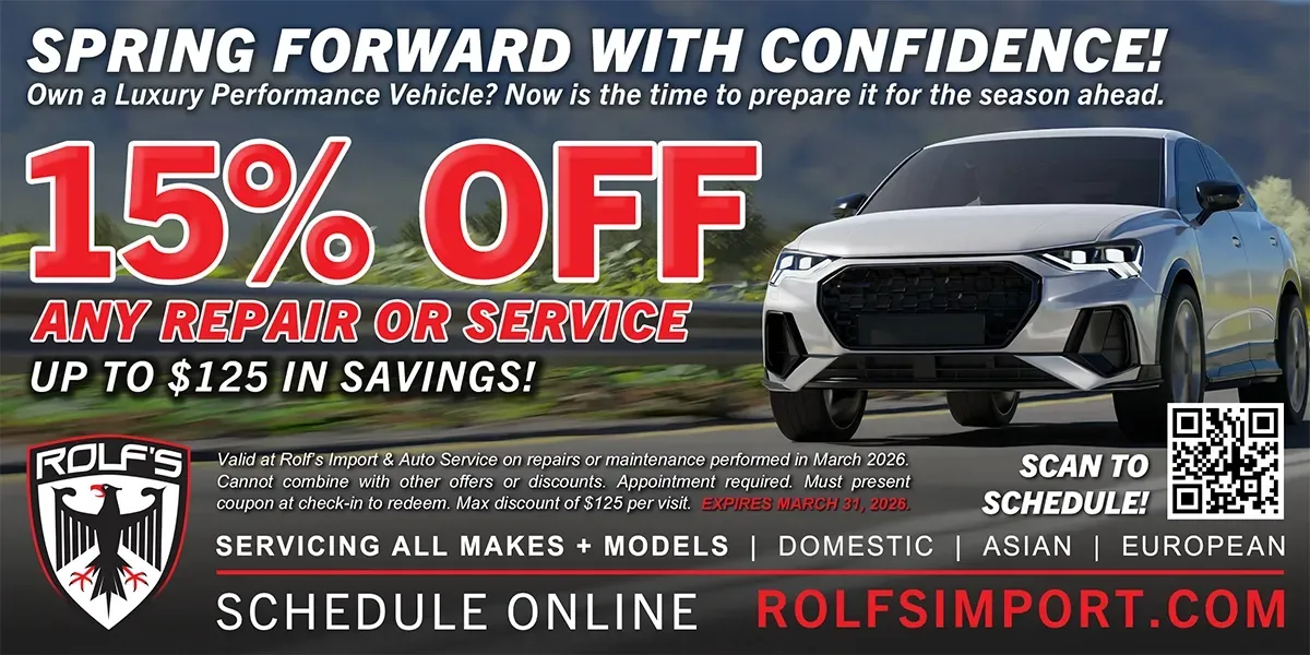 Rolf's Import Auto Service Auto Repair Special