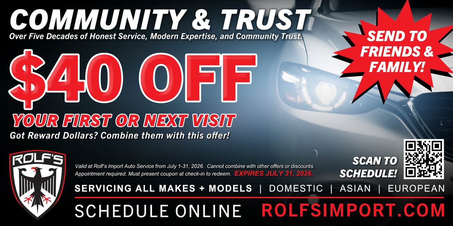 Rolf's Import Auto Service Auto Repair Special