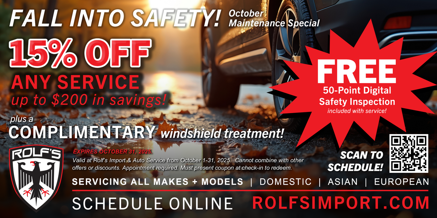 Rolf's Import Auto Service Auto Repair Special