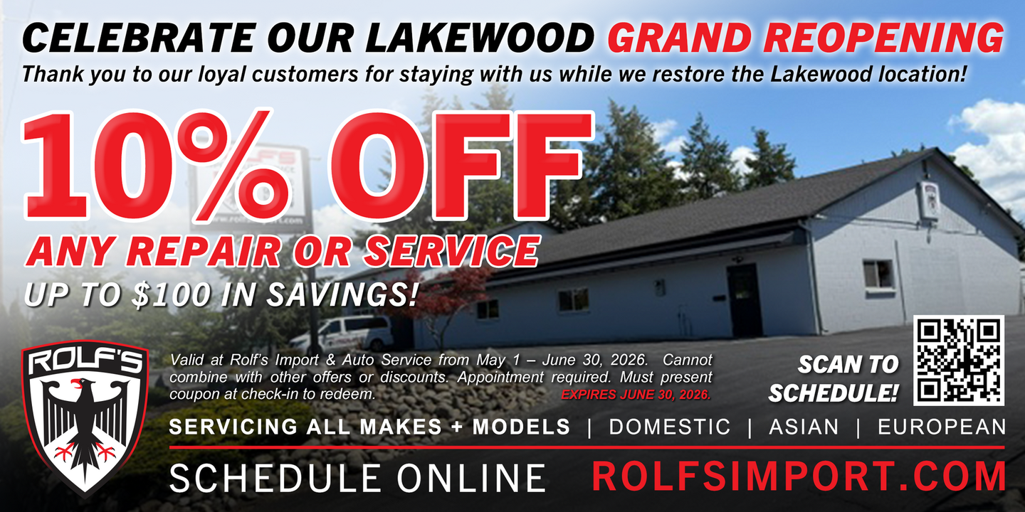 Rolf's Import Auto Service Auto Repair Special