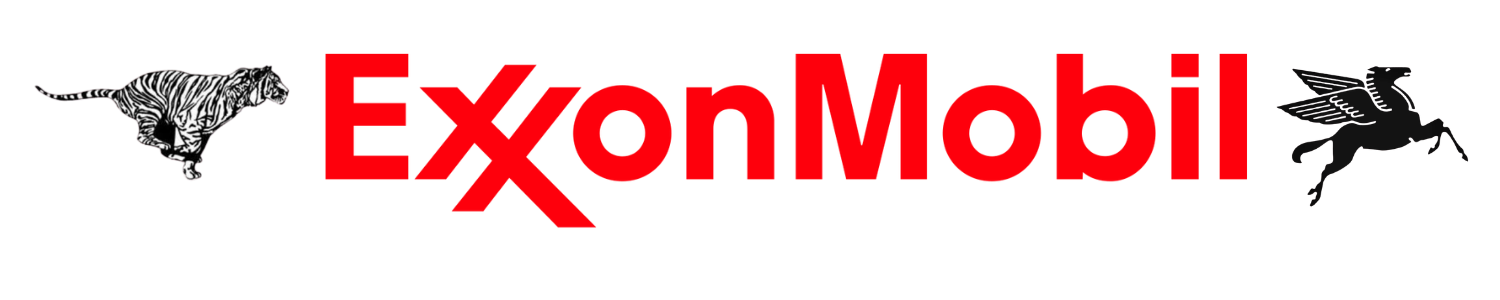 The ExxonMobil logo in red. The