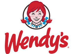 Wendy's logo: red-haired girl in a circle above the cursive 