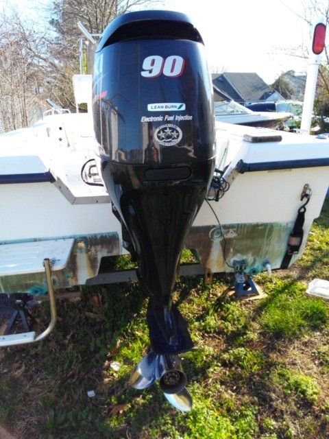 Black Motor on Back of Boat — Chesapeake, VA — Lancet Marine