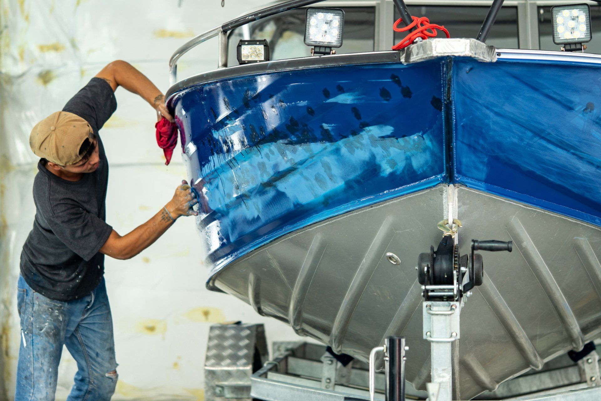 Boat Repair — Aluminum Boat Painting in Chesapeake, VA