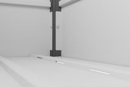 Detaljer på putekasse.