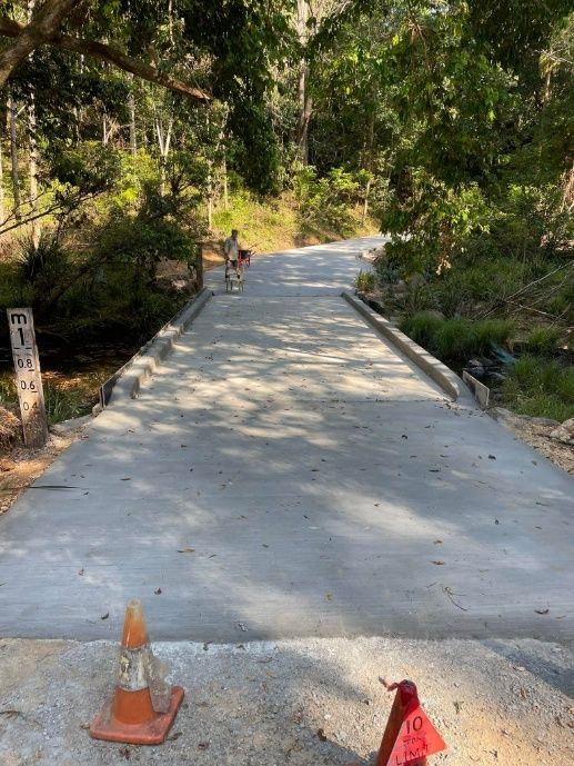 Concrete Bridge Is Being Built In The Middle Of A Forest — Providing Steel & Concrete Construction In Eviron, NSW