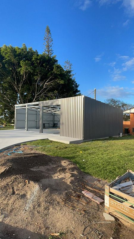 Building The Steel Garage  — CJR Group Concrete Construction In Tweed Heads, NSW