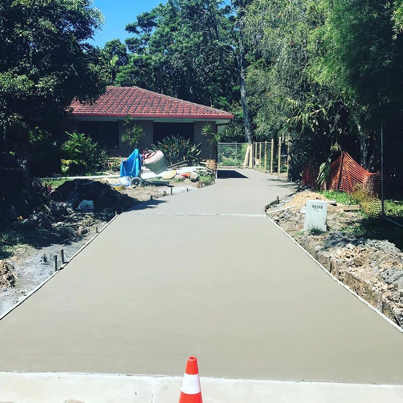 A Concrete Driveway Finished — CJR Group Concrete Construction In Gold Coast, QLD