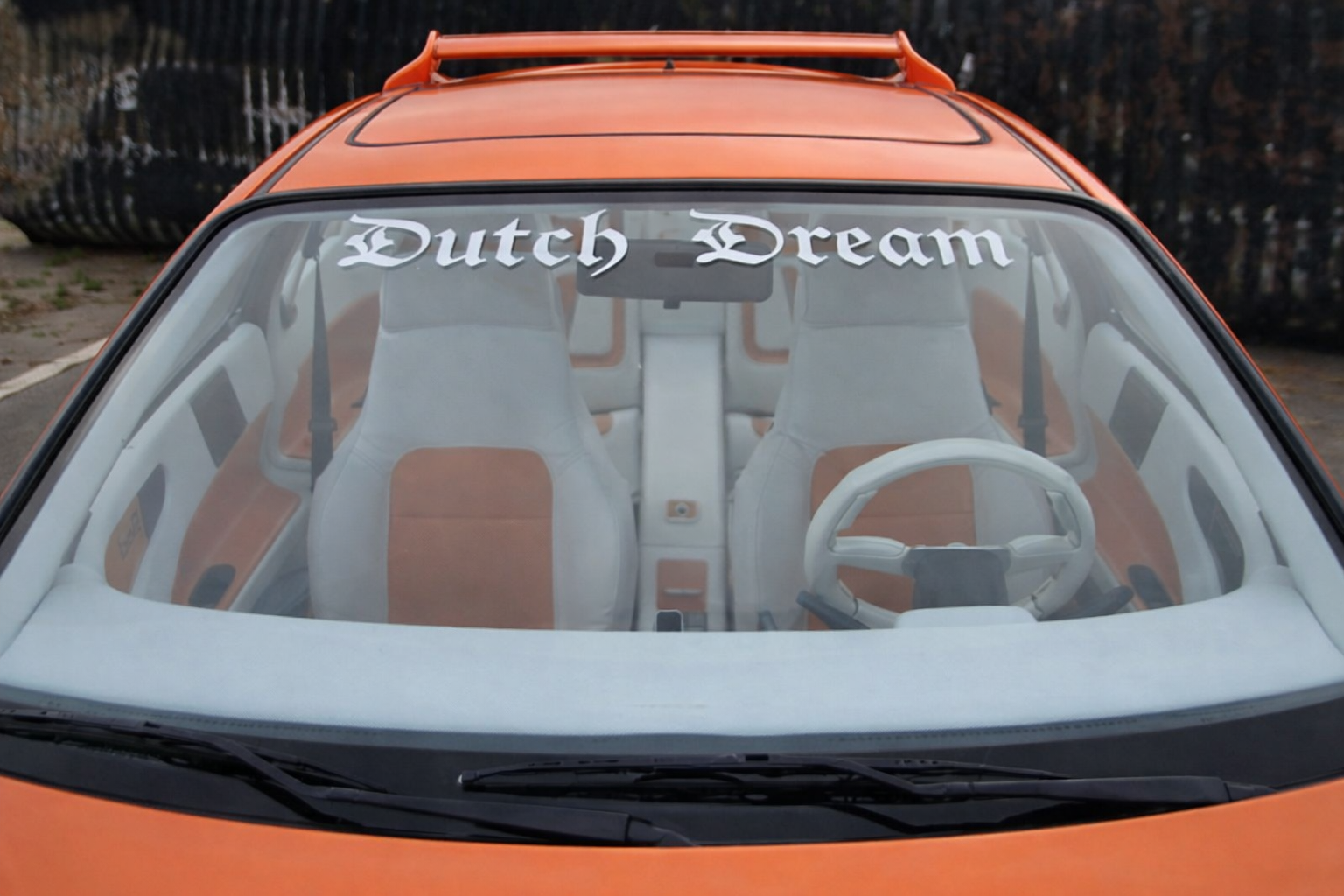 Zeilmakerij Road&River zeilmakerij stoffeerderij honda Prelude oranje 