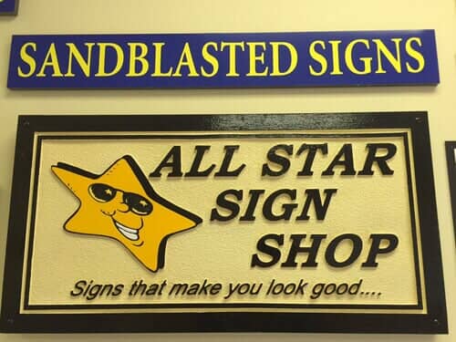 Sandblasted Signs — All Star Signs in Indian Trail, NC