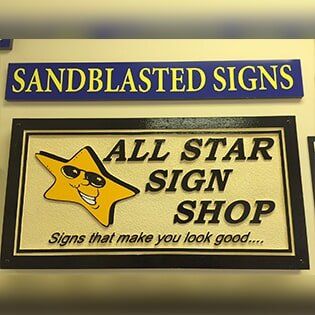 Sand Blasted Signs — All Star Signs in Indian Trail, NC