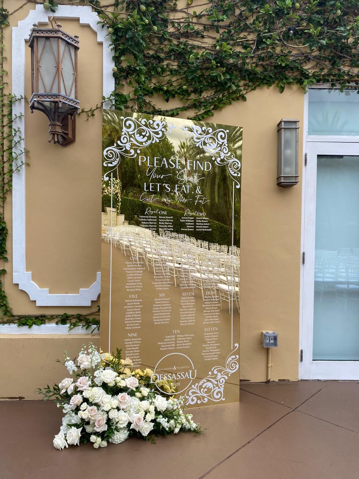 Acrylic Seating Chart