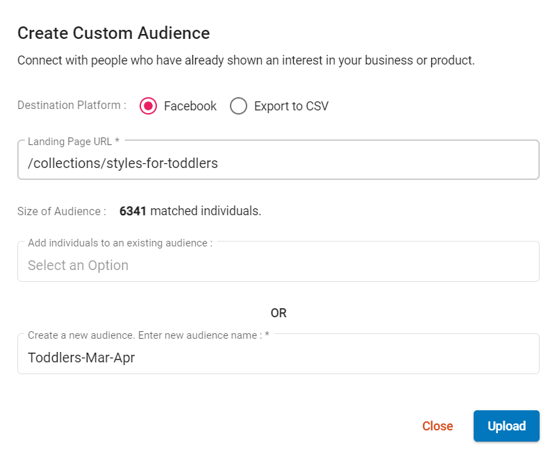 Pushing a custom audience to Facebook with the LayerFive Platform