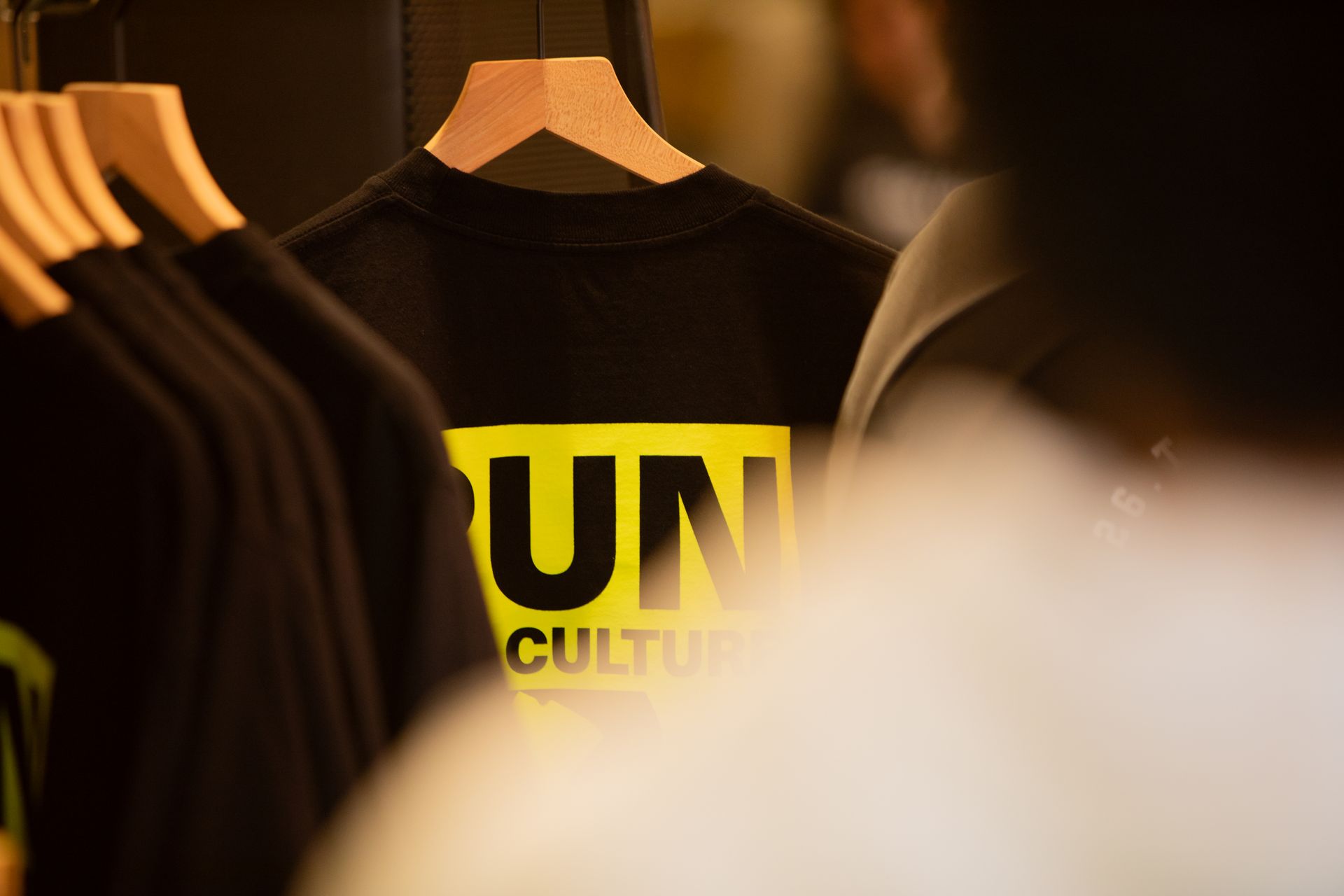 A black t-shirt with the word culture on it